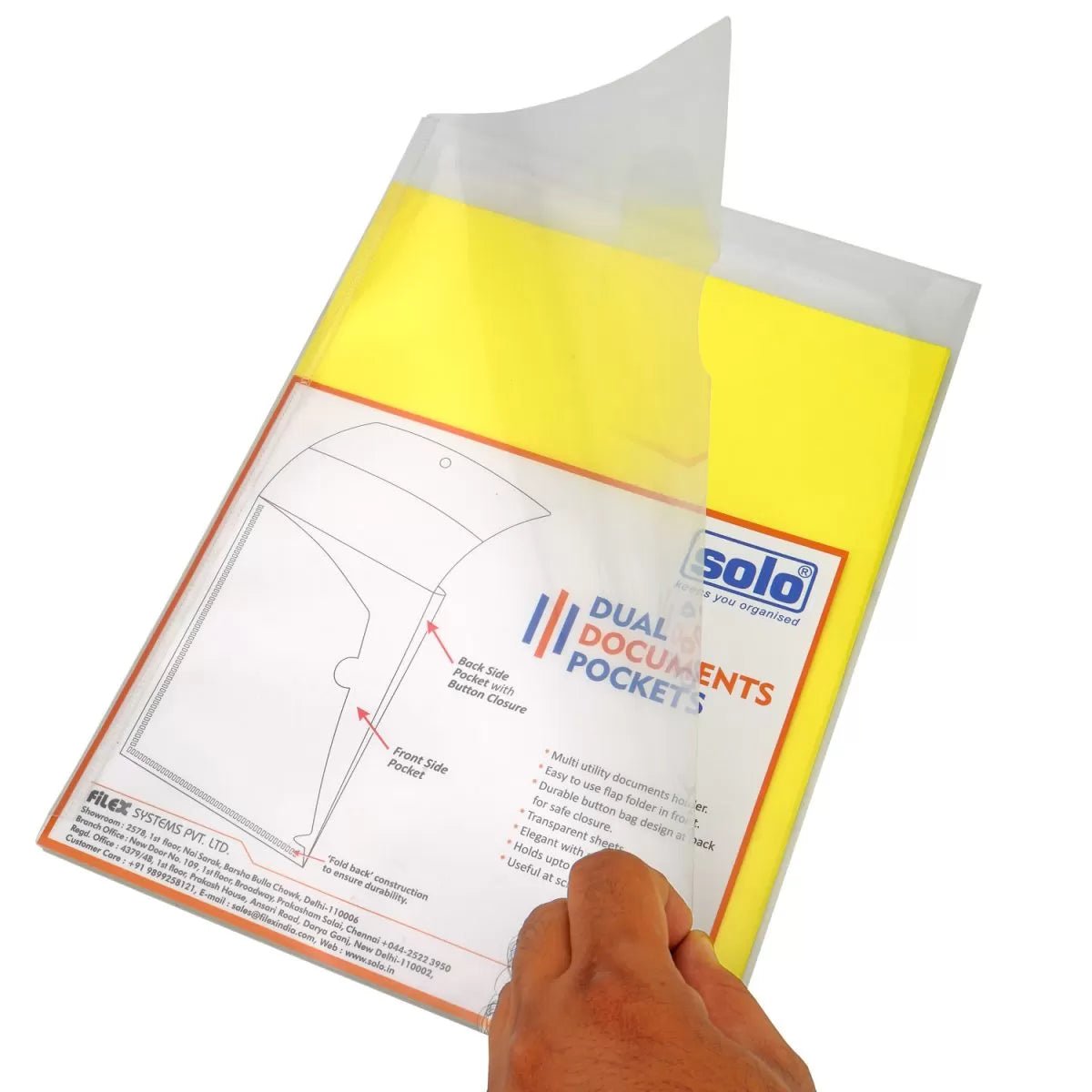 Dual Documents Pockets – A4 (CH402), Pack of 4 - Filex Systems Pvt Ltd
