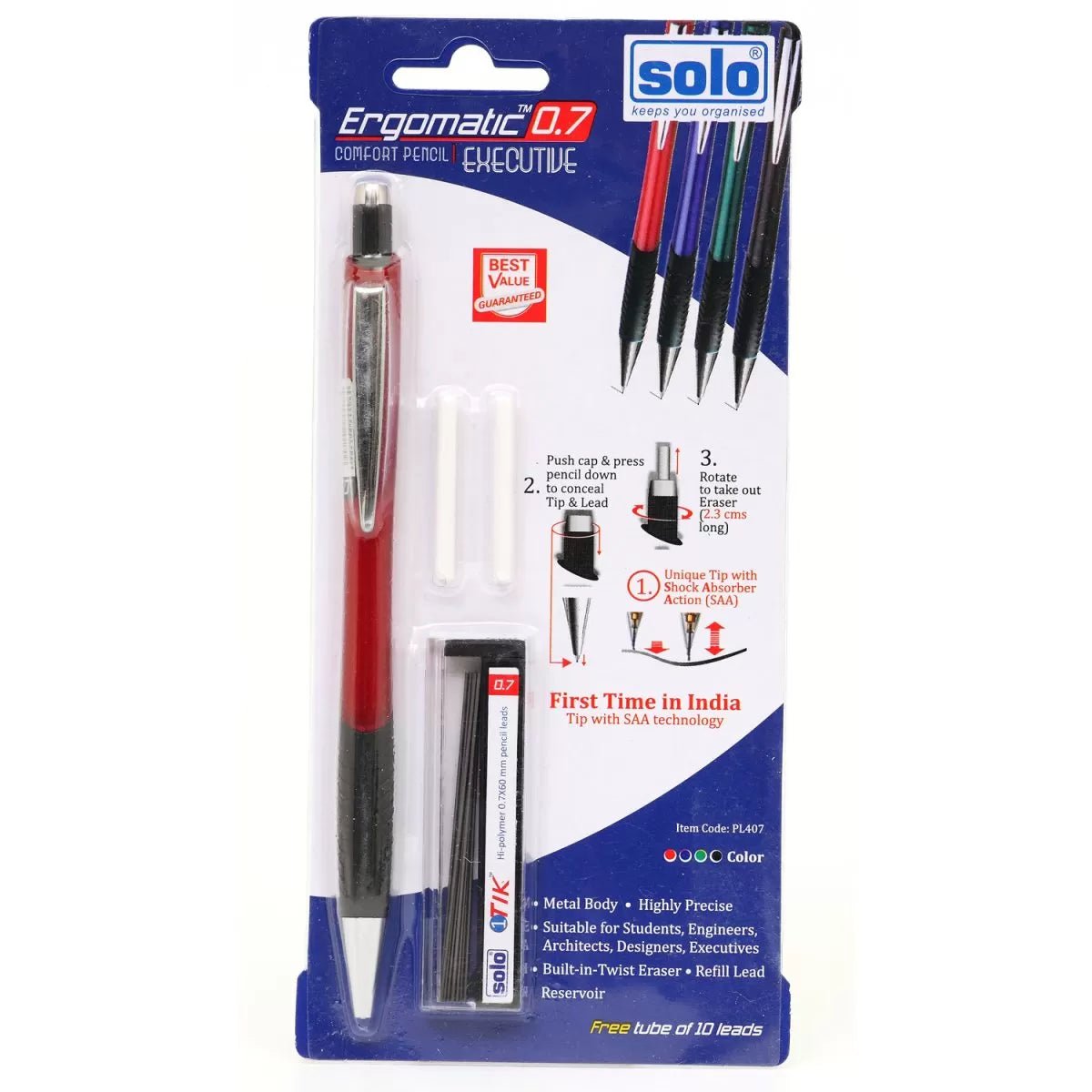 Ergomatic Pencil 0.5 / 0.7 (One Unit) - Filex Systems Pvt Ltd
