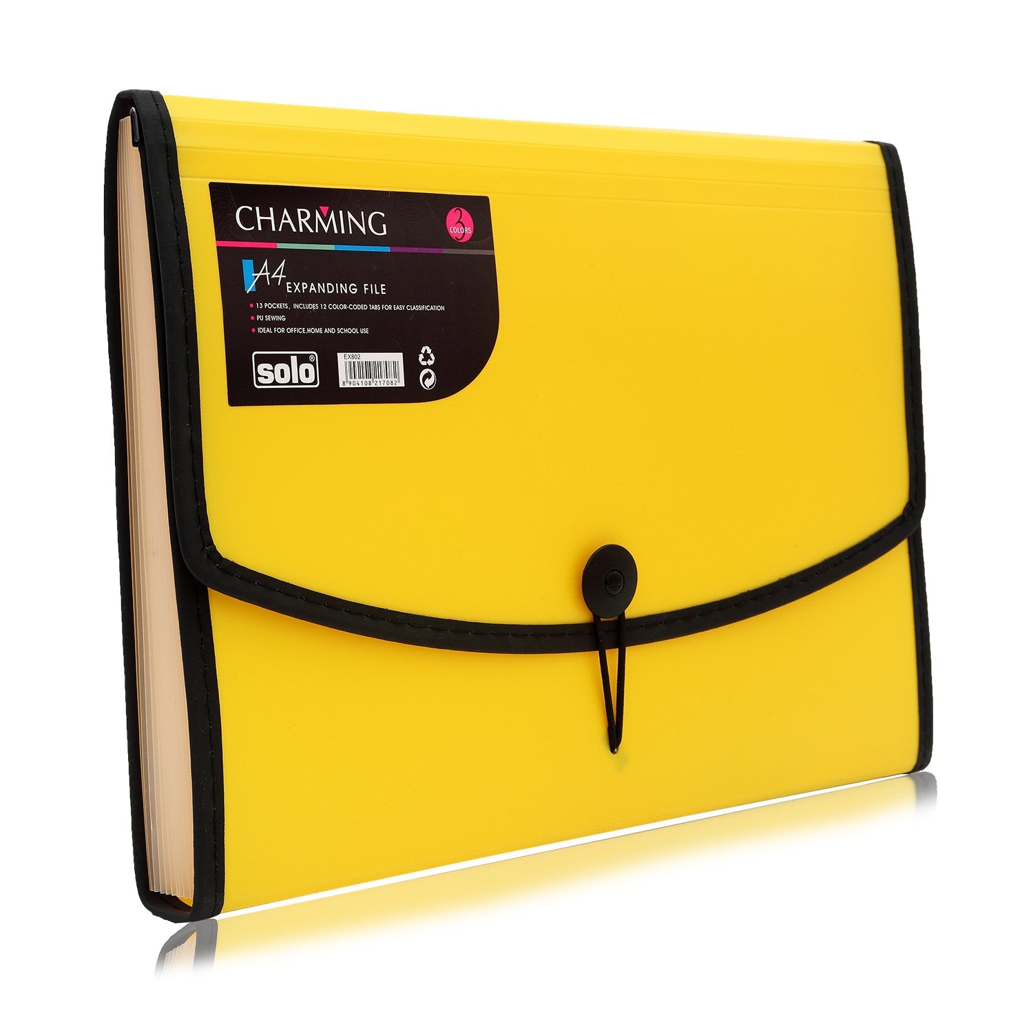 Expanding File – Elastic with Sewing, 12 section, A4 size (EX802) - Filex Systems Pvt Ltd