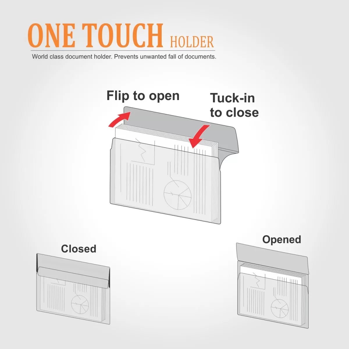 One Touch Holder | A4 Size, Pack of 5 (SH102) - Filex Systems Pvt Ltd