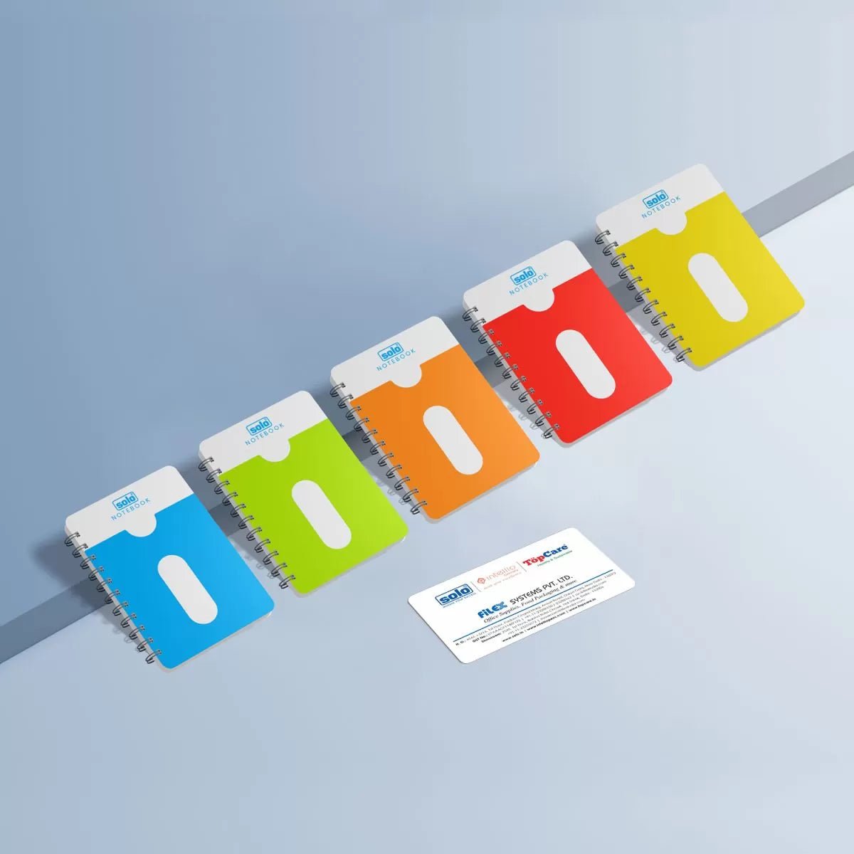 Pocket Notebook with Visiting Card Holder (100 pages) – Pack of 5 | NA756 - Filex Systems Pvt Ltd