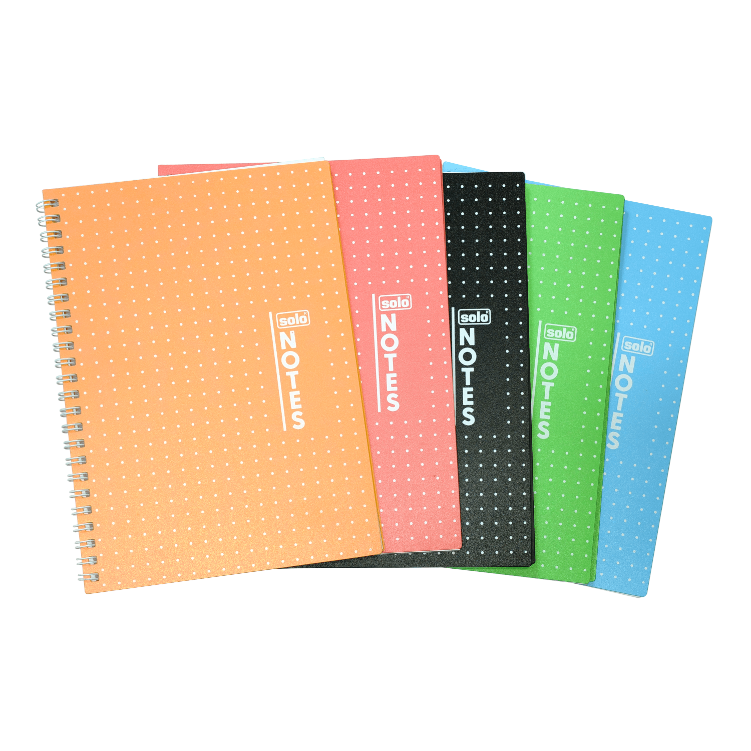 Premium Notebook - Spiral - Bound, Lightweight, Vibrant Colours (100 Pages, 70 GSM, Set of 5) - Filex Systems Pvt Ltd