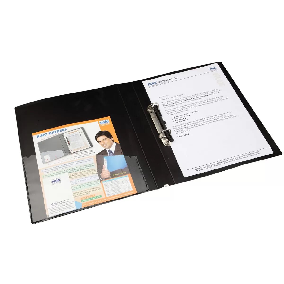 Ring Binder - 2D - Ring with Front View Pocket – A4 (RB405) - Filex Systems Pvt Ltd