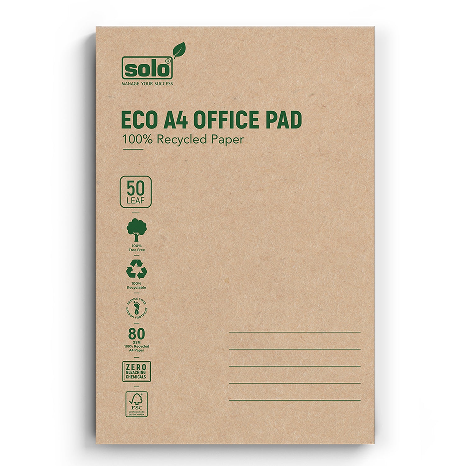 Eco-Friendly Notepad, Pack of 2, 50 Sheets Each