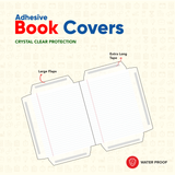 SOLO Self-Adhesive Book Cover Sheets – Crystal Clear Protection for Your Books! - Pack of 20