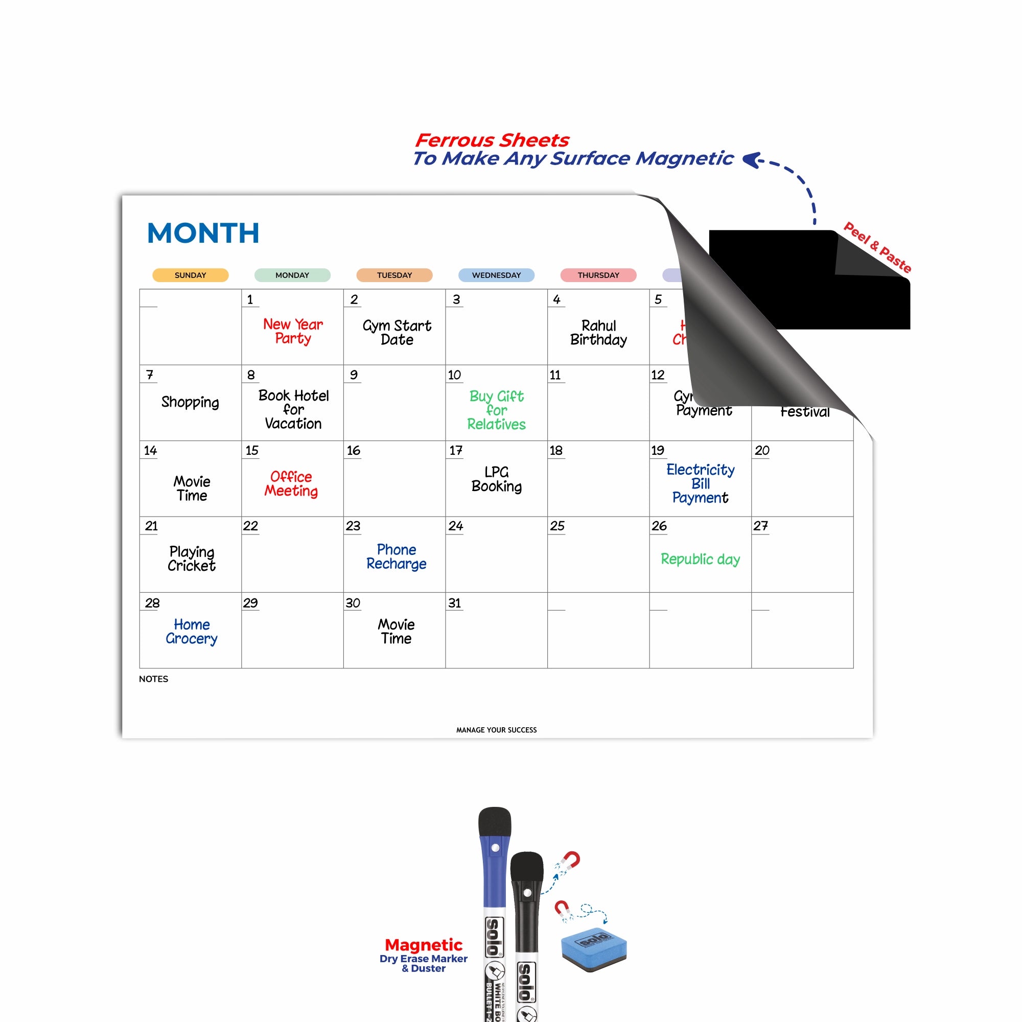 Magnetic Whiteboard Planners