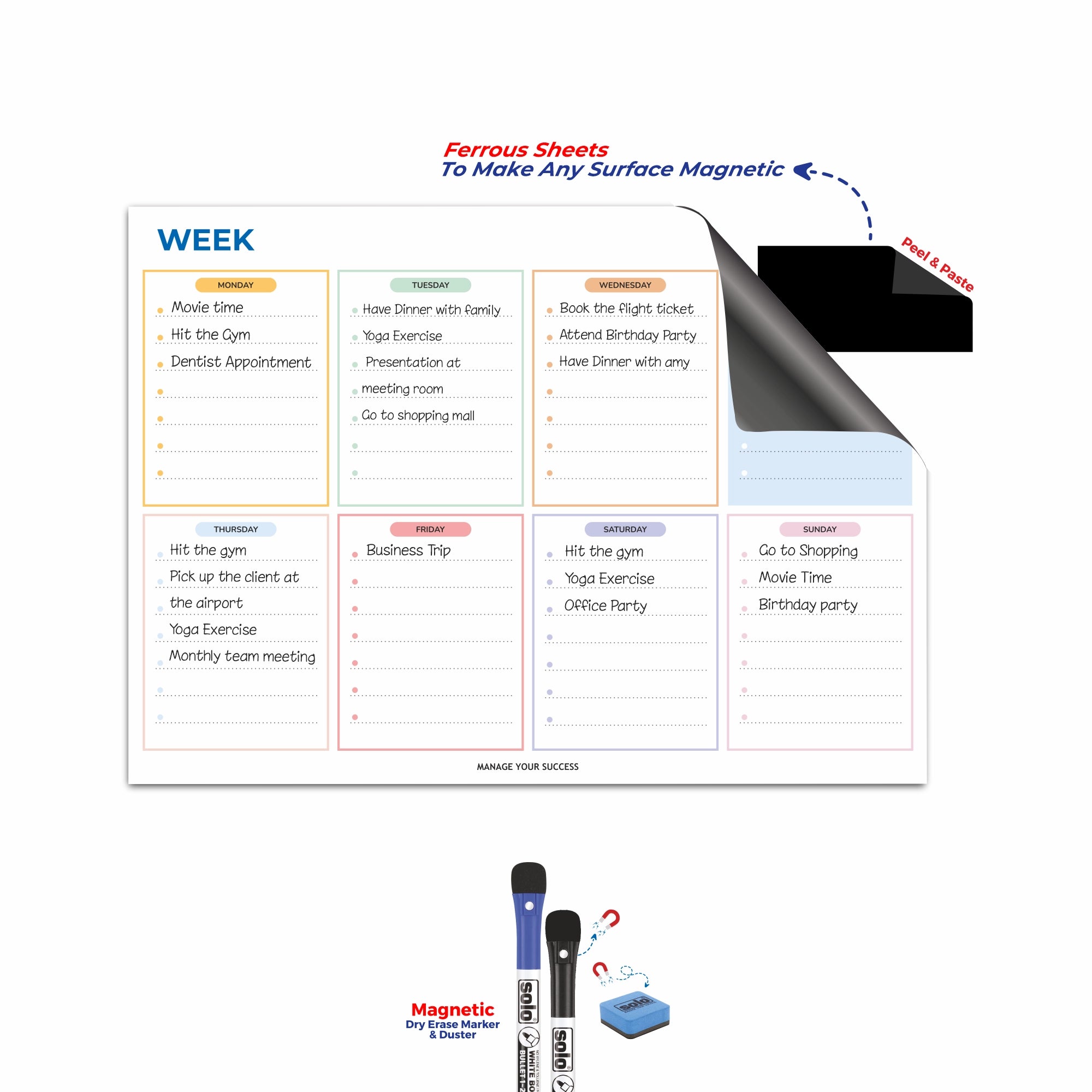 Magnetic Whiteboard Planners