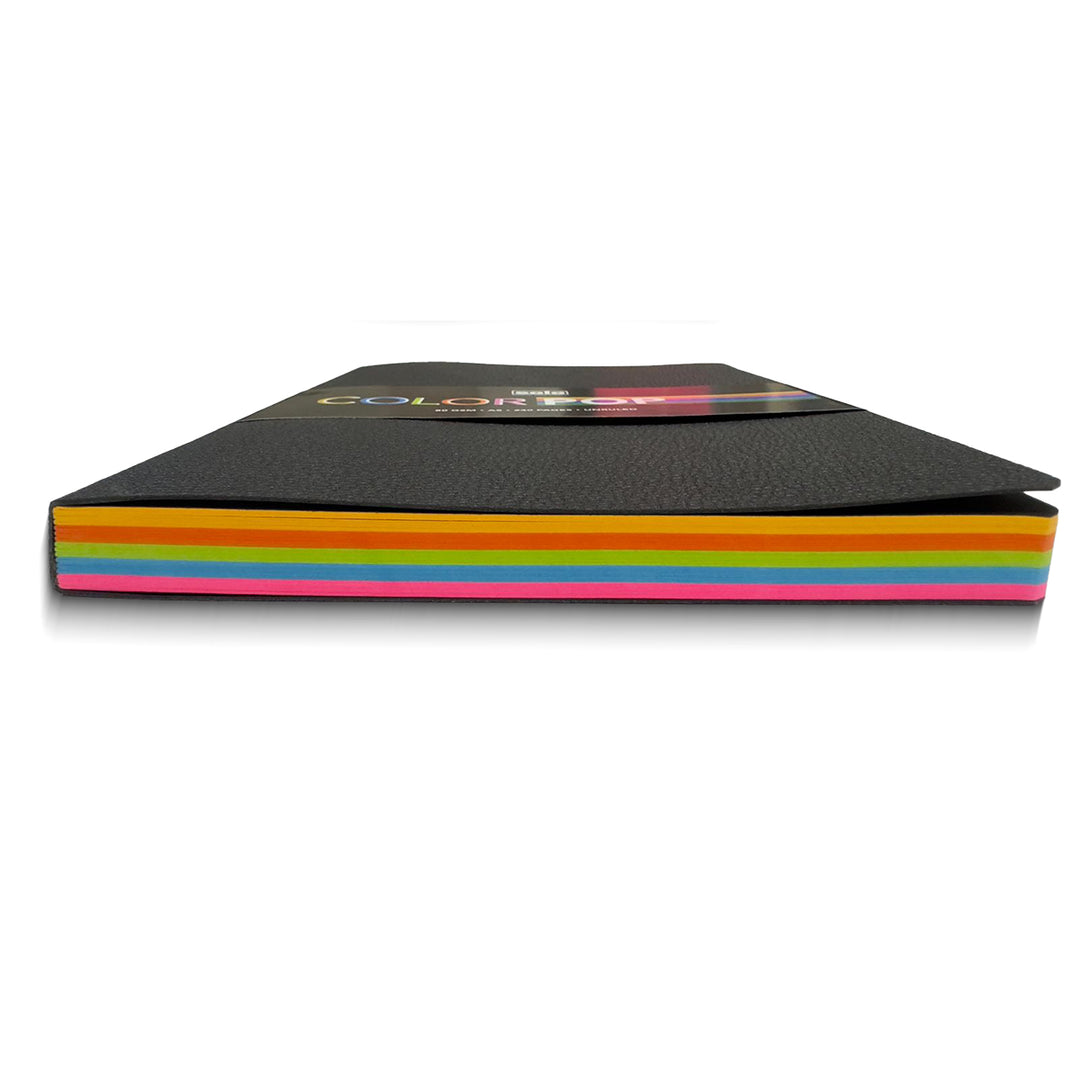 Color Pop Leatherette MultiColour Unruled Pages Notebook | A5, 200 Pages, 80 Gsm
