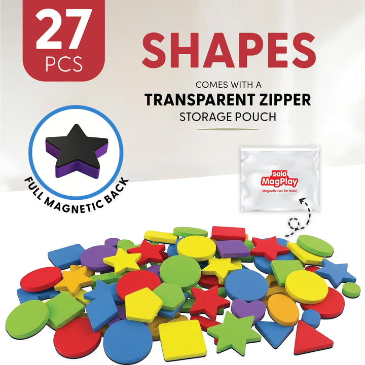 MagPlay Magnetic Shapes for Kids | 27 Shapes