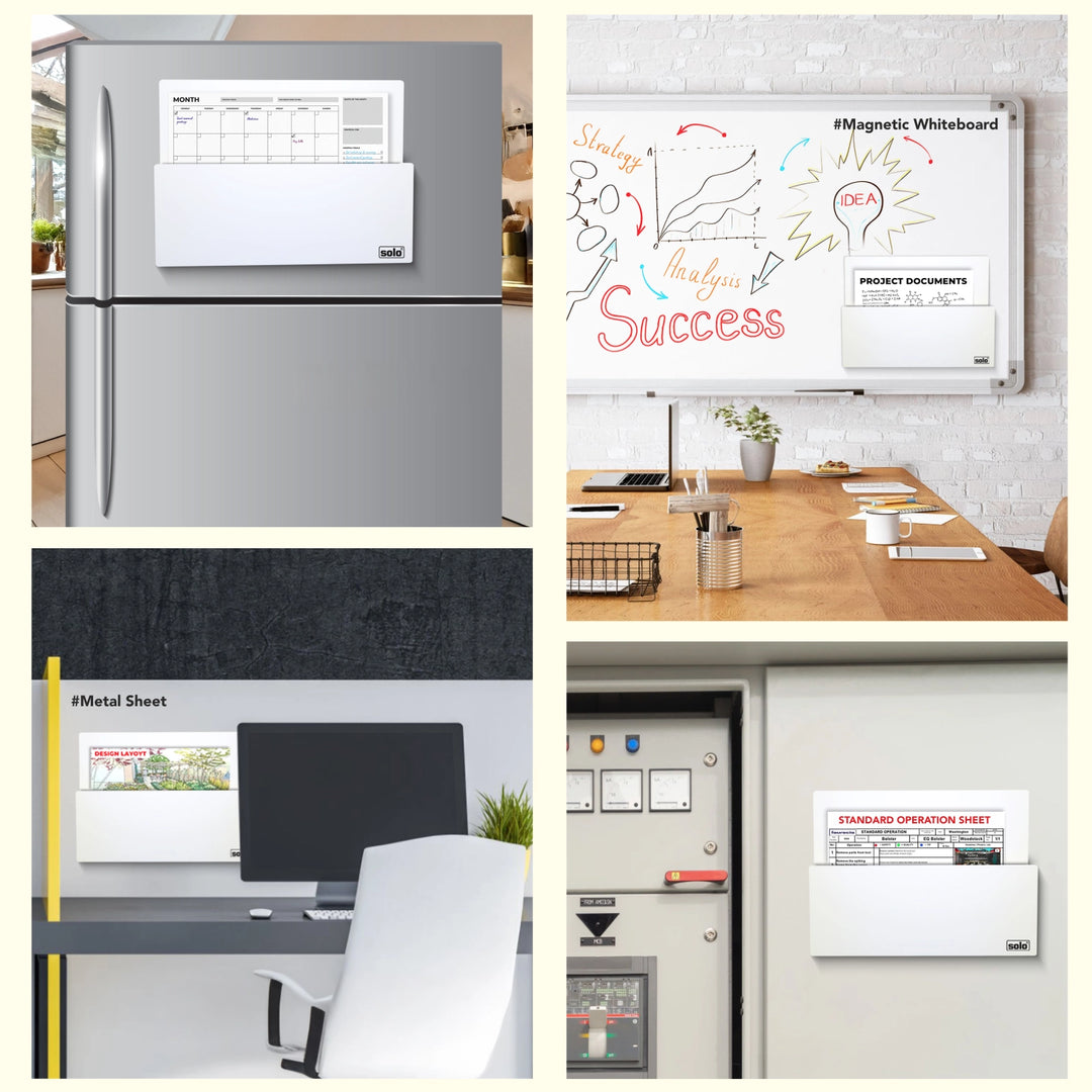 SOP Magnetic Document Organiser - A4 | Multipurpose use, on Machinery, Refrigerator & Whiteboards..