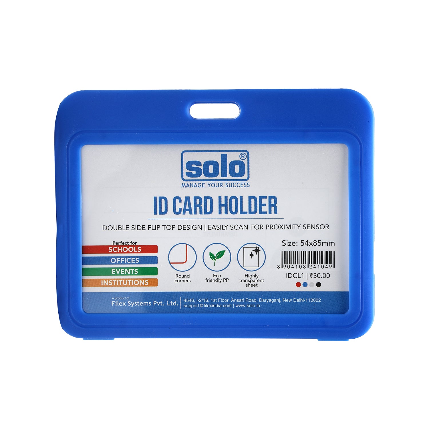 Plastic ID Card Holder for Office and School – Pack of 10