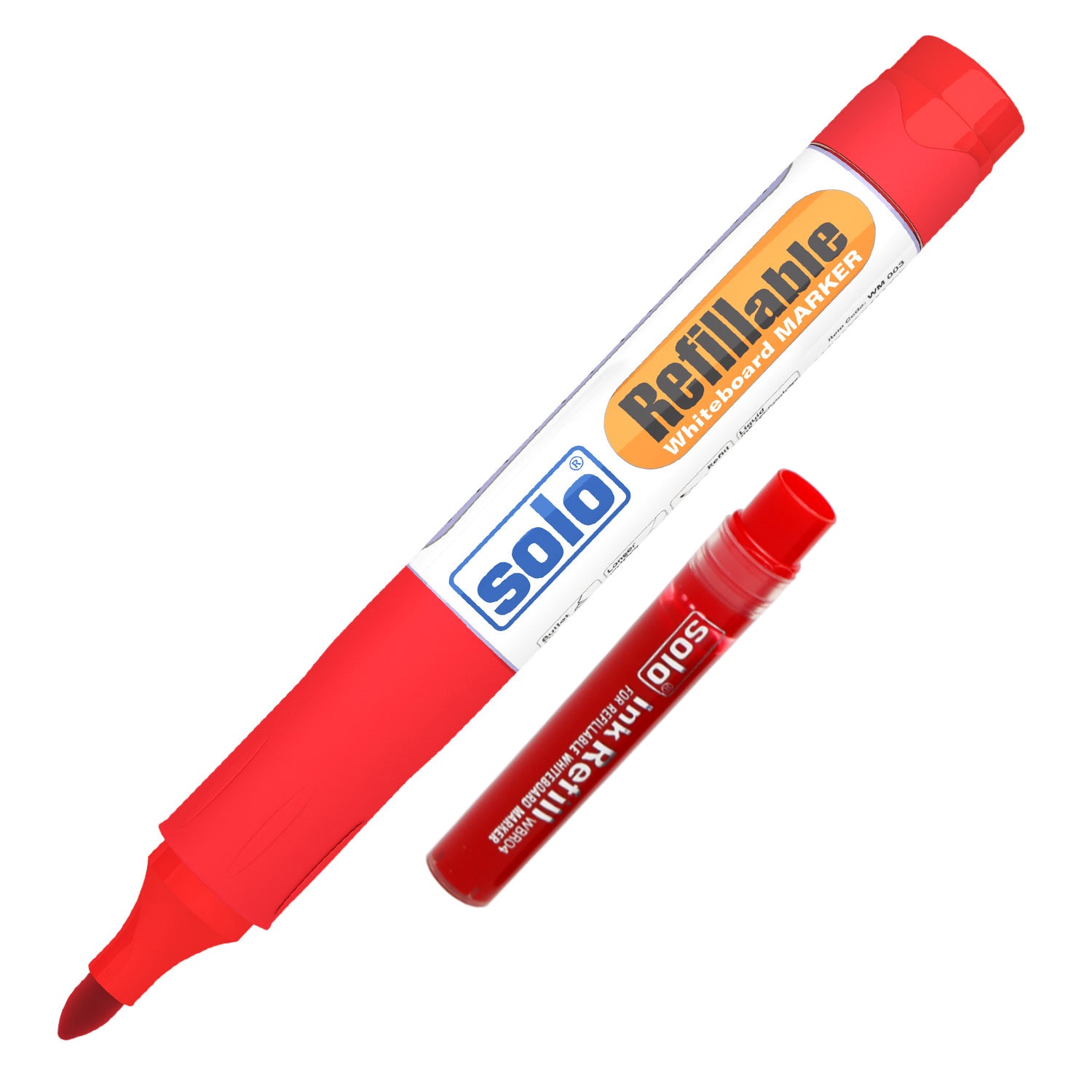 Refillable White Board Marker Pen with Liquid Ink Tank Technology (Pack of 10)  WBM01