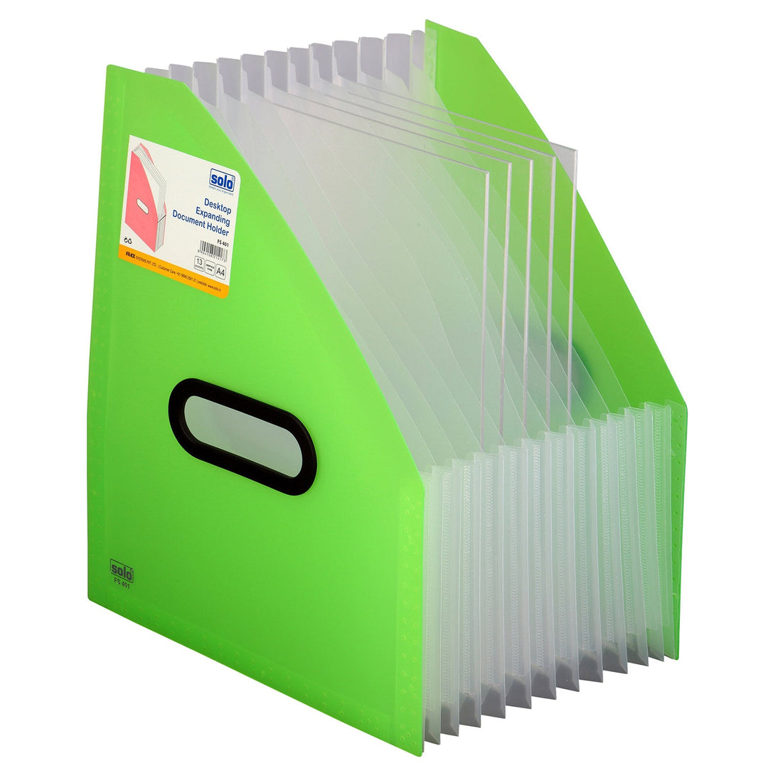 13 Compartments Polypropylene Plastic Desktop Expanding Document Holder (FS401) - Filex Systems Pvt Ltd