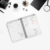 2025 Daily Planner | A5 Size | 180 Pages, Hard Bound Cover, Undated, Schedule Your Day, Manage To - Do List & Goals Tracker - Filex Systems Pvt Ltd
