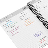 2025 Daily Planner | A5 Size | 180 Pages, Hard Bound Cover, Undated, Schedule Your Day, Manage To - Do List & Goals Tracker - Filex Systems Pvt Ltd