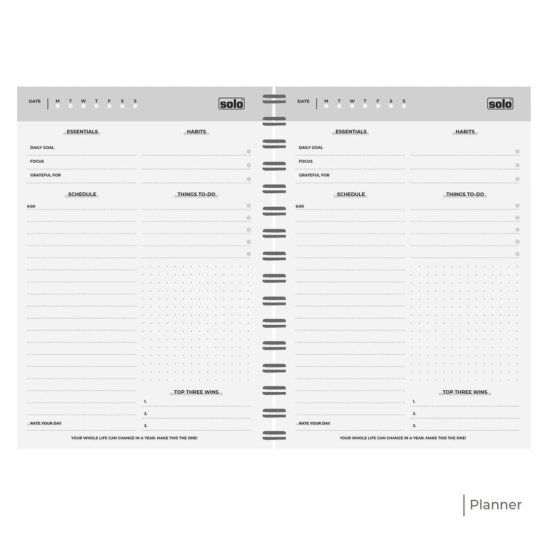 2025 Daily Planner | A5 Size | 180 Pages, Hard Bound Cover, Undated, Schedule Your Day, Manage To - Do List & Goals Tracker - Filex Systems Pvt Ltd