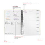 2025 Weekly Planner, Hard Bound Cover Journal for 53 Weeks Undated | A5 Size | Helps to Schedule Your Day, Manage To - Do List & Goals Tracker - Filex Systems Pvt Ltd