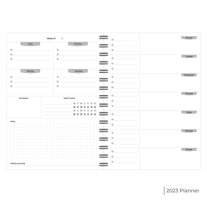 2025 Weekly Success Planner WIth Re - Attachable Monthly Calendars | Portrait - Filex Systems Pvt Ltd
