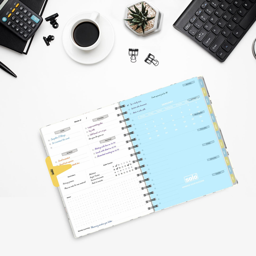 2026 Weekly Success Planner With Re - Attachable Monthly Calendars | Portrait | A5 Size - Filex Systems Pvt Ltd
