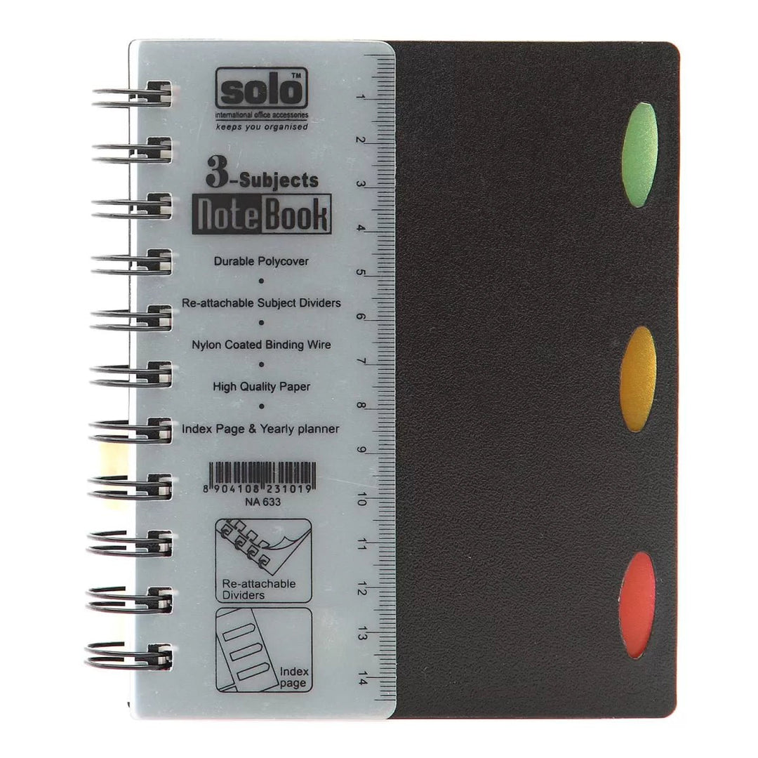 3 Subjects Note Book – 240 Pages, A6 (NA633) - Filex Systems Pvt Ltd