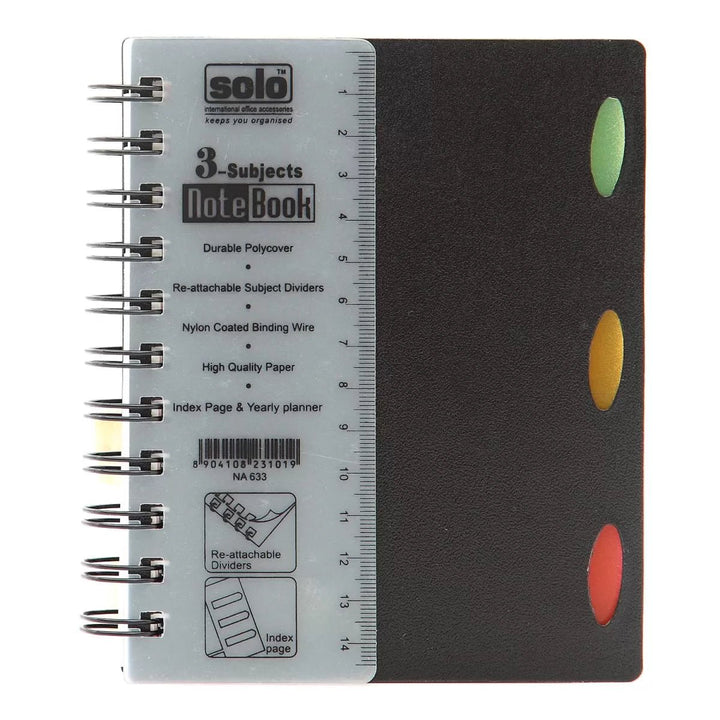 3 Subjects Note Book – 240 Pages, A6 (NA633) - Filex Systems Pvt Ltd