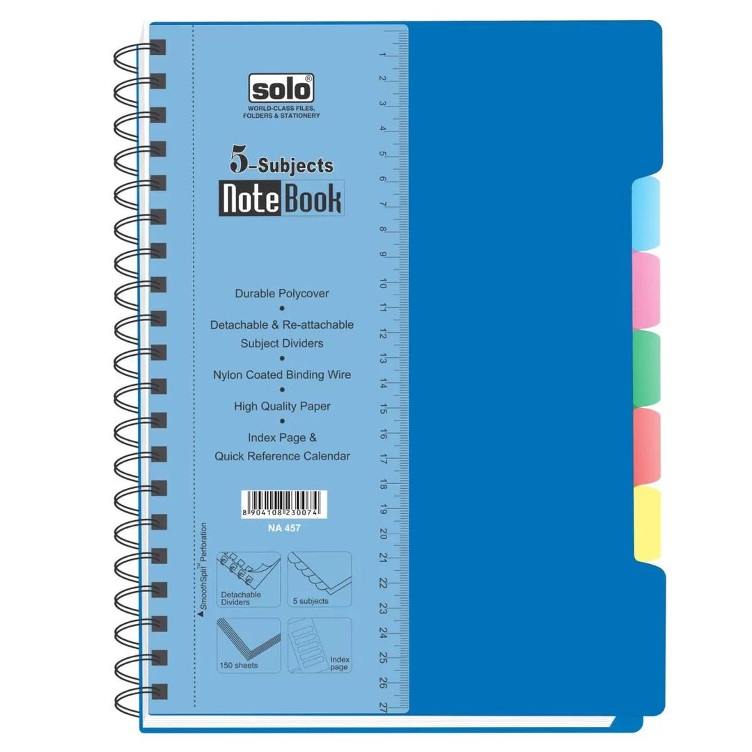 5 - Subjects Note Book – 300 Pages, 2821.5 cm (NA457) - Filex Systems Pvt Ltd
