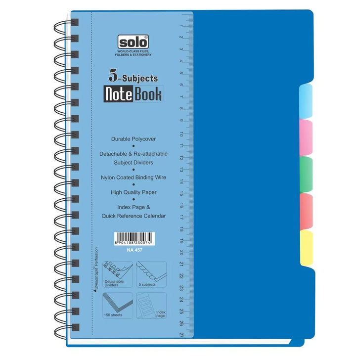 5 - Subjects Note Book – 300 Pages, 2821.5 cm (NA457) - Filex Systems Pvt Ltd