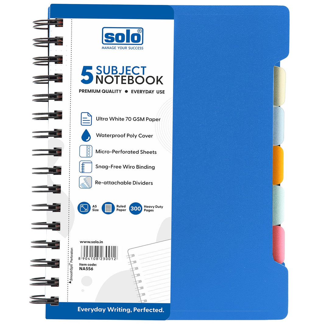 5 Subjects Note Book – 300 Pages - Filex Systems Pvt Ltd