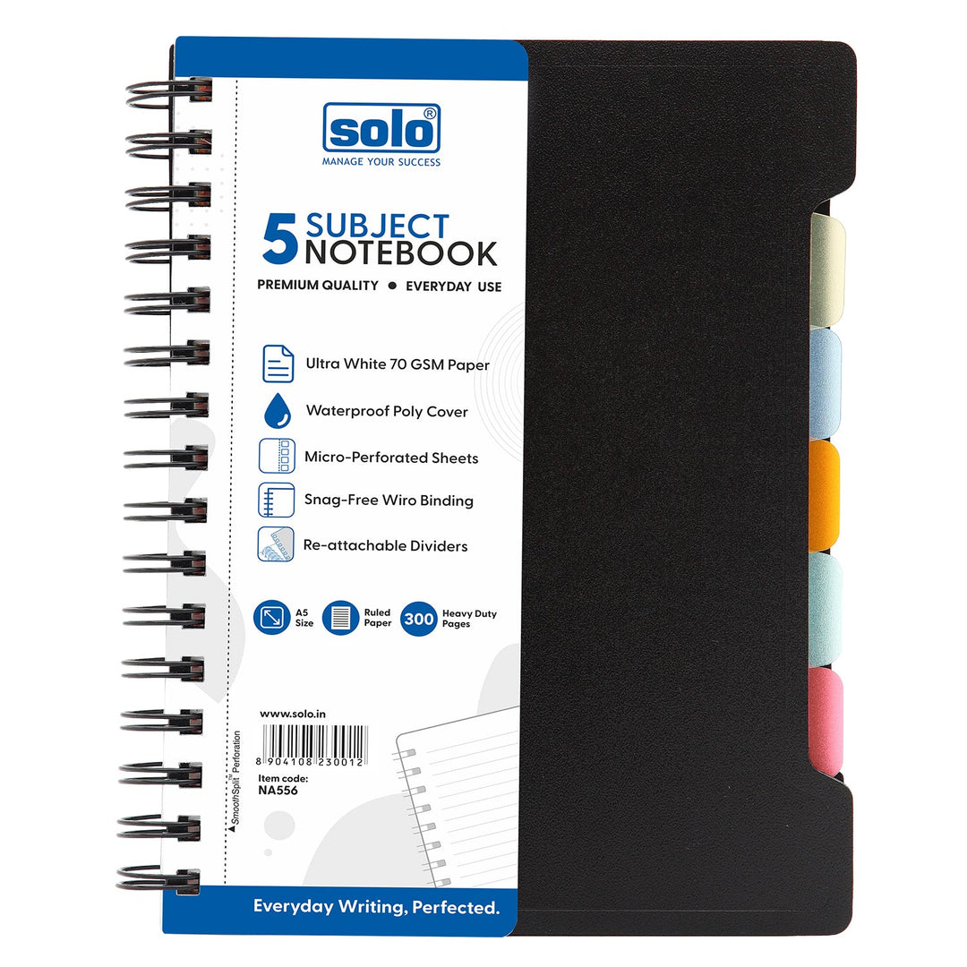 5 Subjects Note Book – 300 Pages - Filex Systems Pvt Ltd
