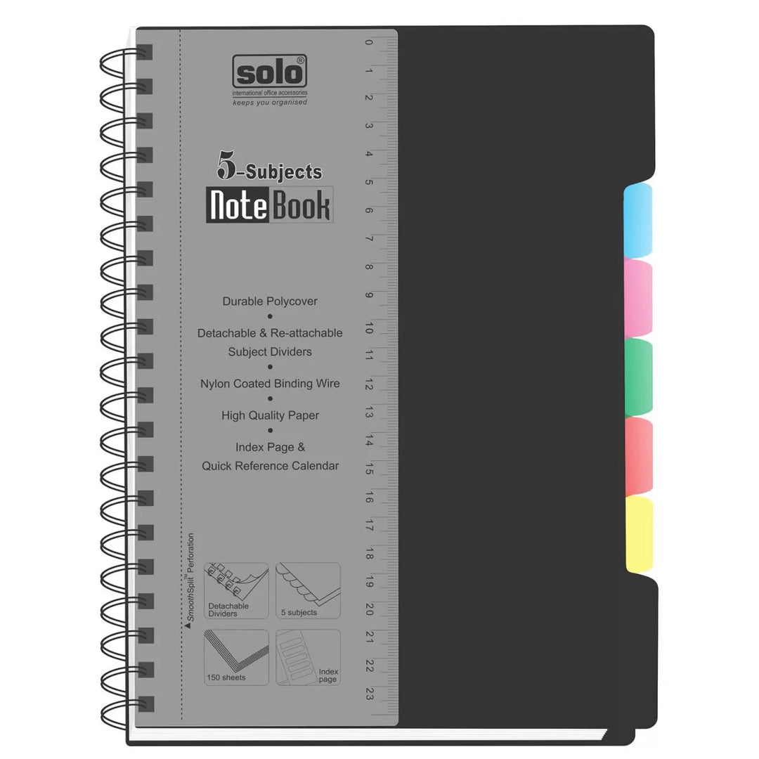 5 Subjects Note Book – 300 Pages, Square Ruled, B5 (NB557) - Filex Systems Pvt Ltd