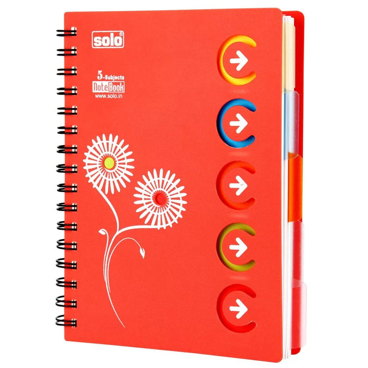 5 - Subjects Notebook, Pack of 4 pcs, A5 (NA553) - Filex Systems Pvt Ltd