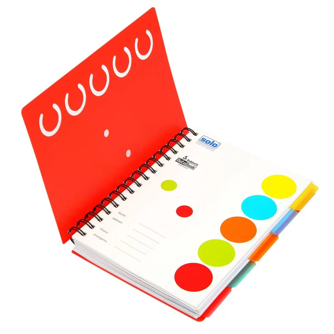 5 - Subjects Notebook, Pack of 4 pcs, A5 (NA553) - Filex Systems Pvt Ltd