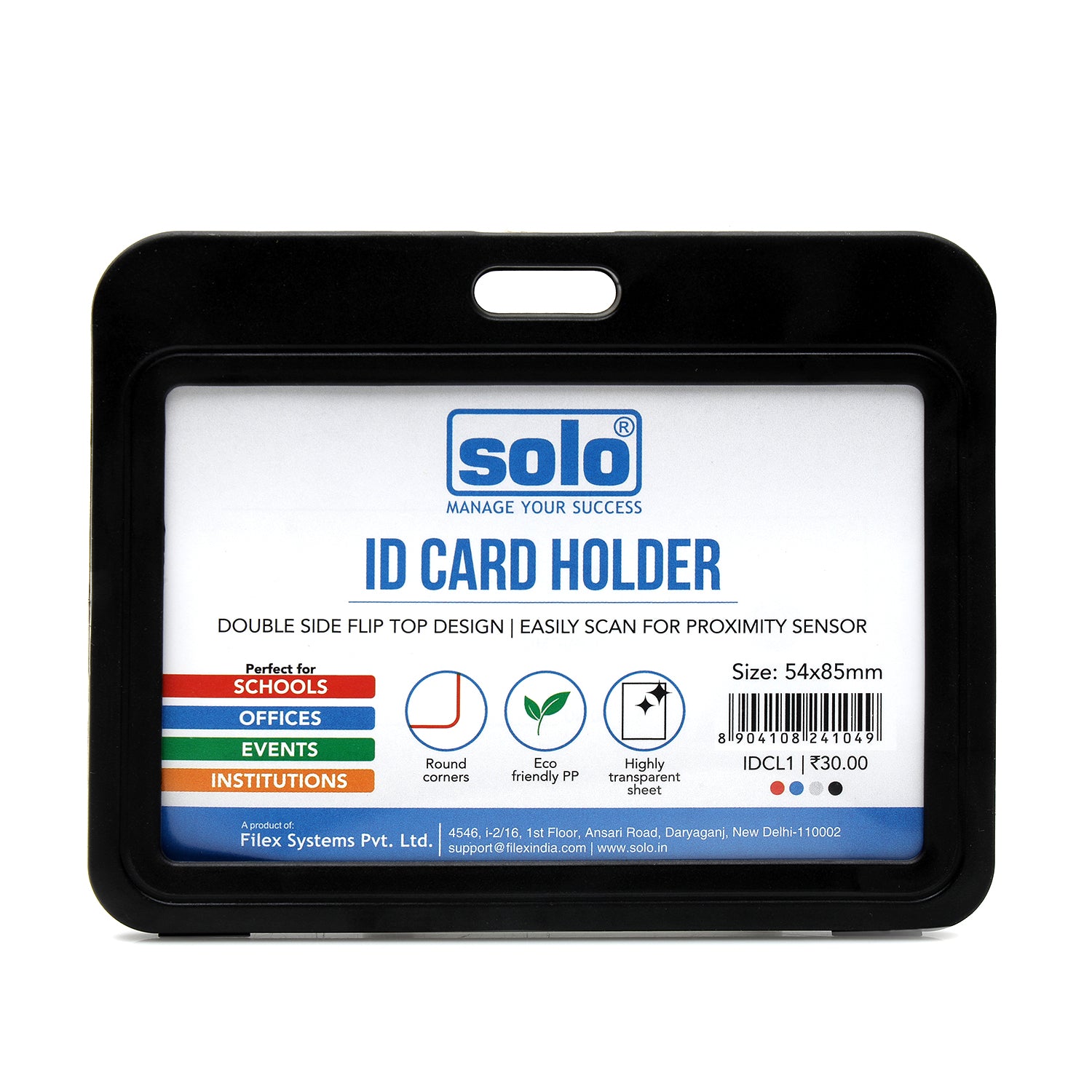 Plastic ID Card Holder for Office and School – Pack of 10