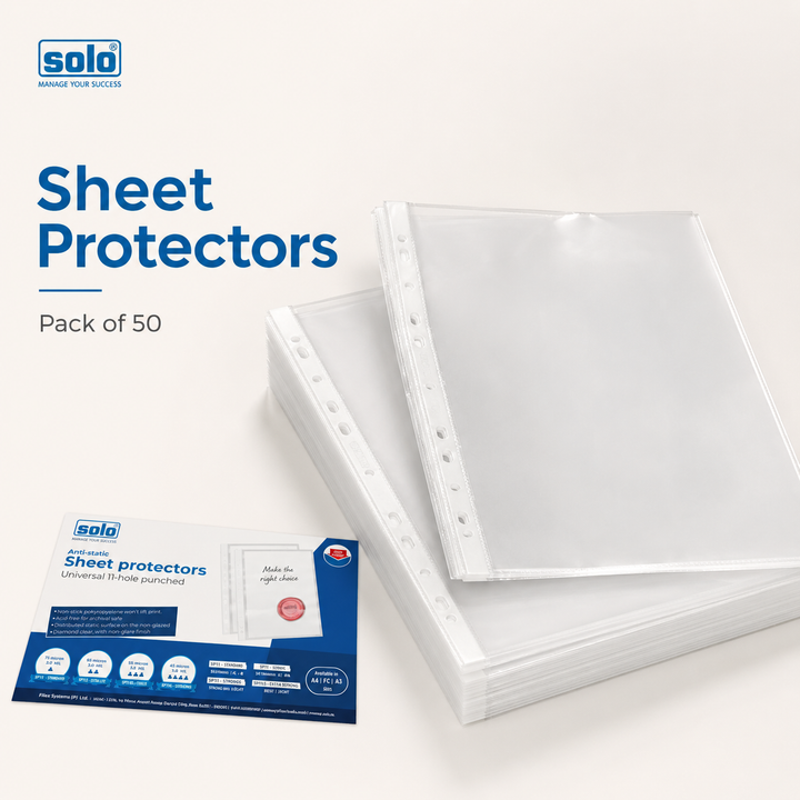 Sheet Protector – 11 Hole, GOLD (100+100 Microns), A4 (SP103), Pack of 50