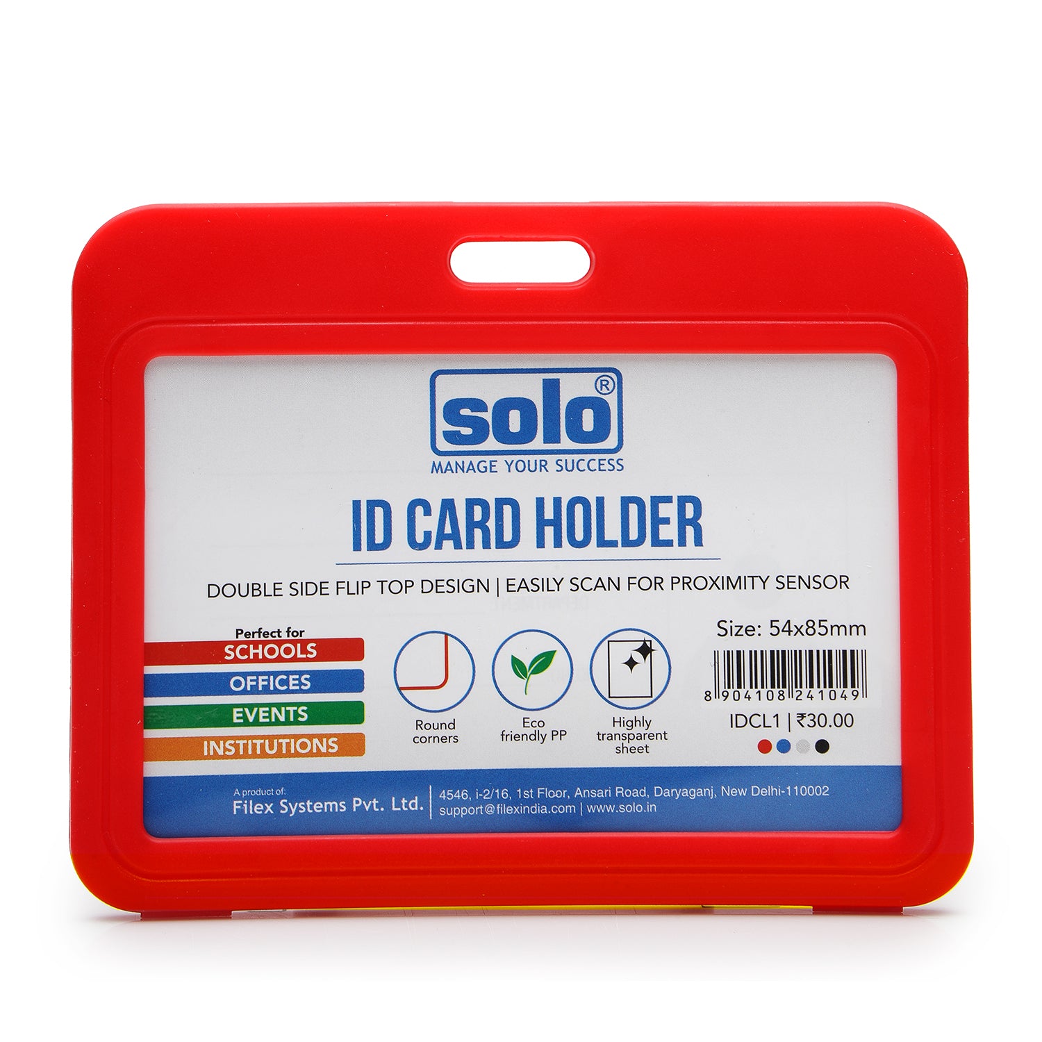 Plastic ID Card Holder for Office and School – Pack of 10