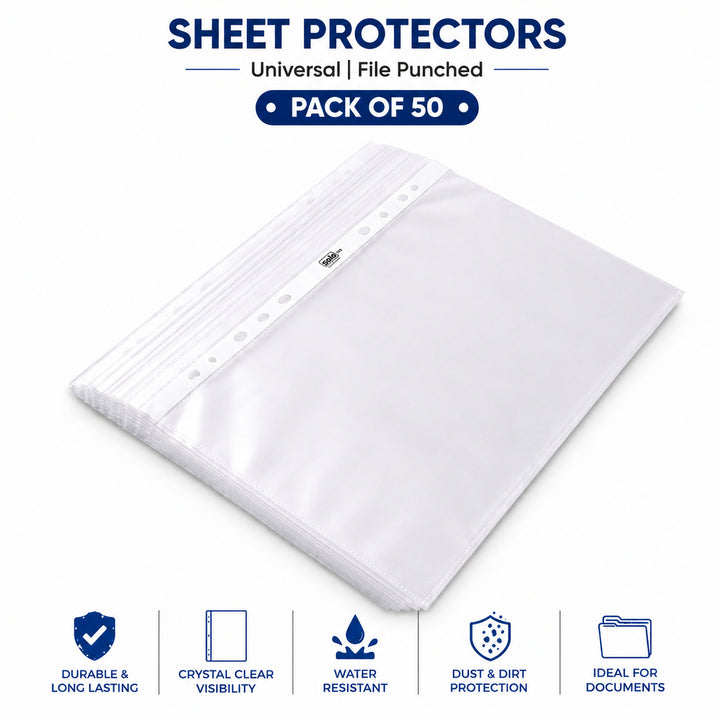 Sheet Protector – 11 Hole, GOLD (100+100 Microns), A4 (SP103), Pack of 50