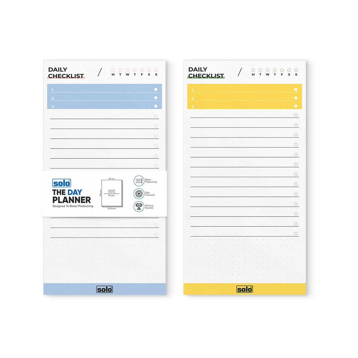 B6 Tear Off Daily Planner | To Do List | For Office, Home & School | 50 Sheets Per Pad, 80 GSM| Pack of 2