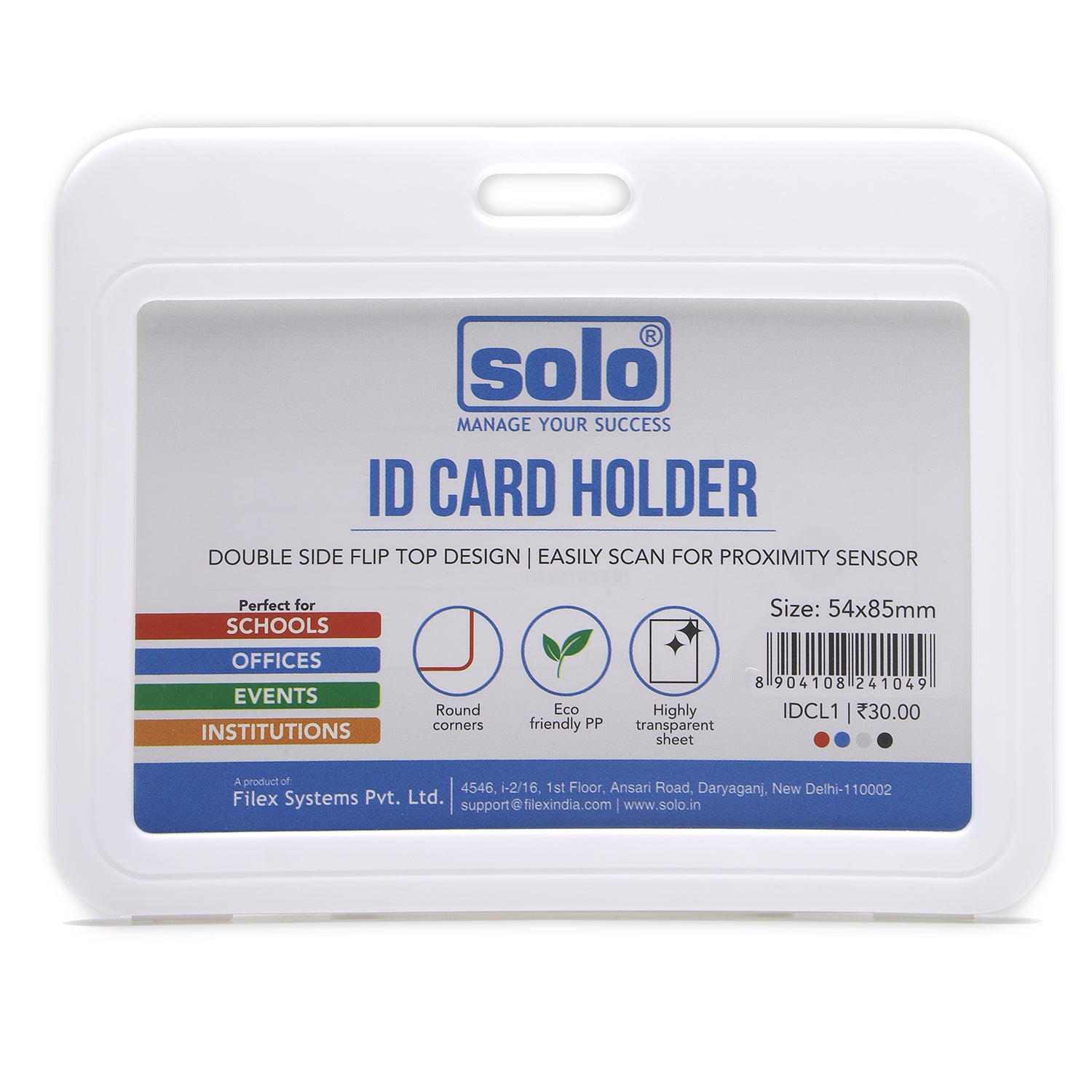 Plastic ID Card Holder for Office and School – Pack of 10