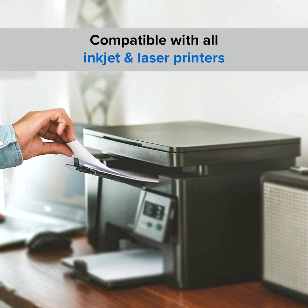 A4 Self Adhesive Paper Label Stickers for Laser & Inkjet Printers – Pack of 100 Sheets, for Shipping, Address, Folders, Industrial use - Filex Systems Pvt Ltd