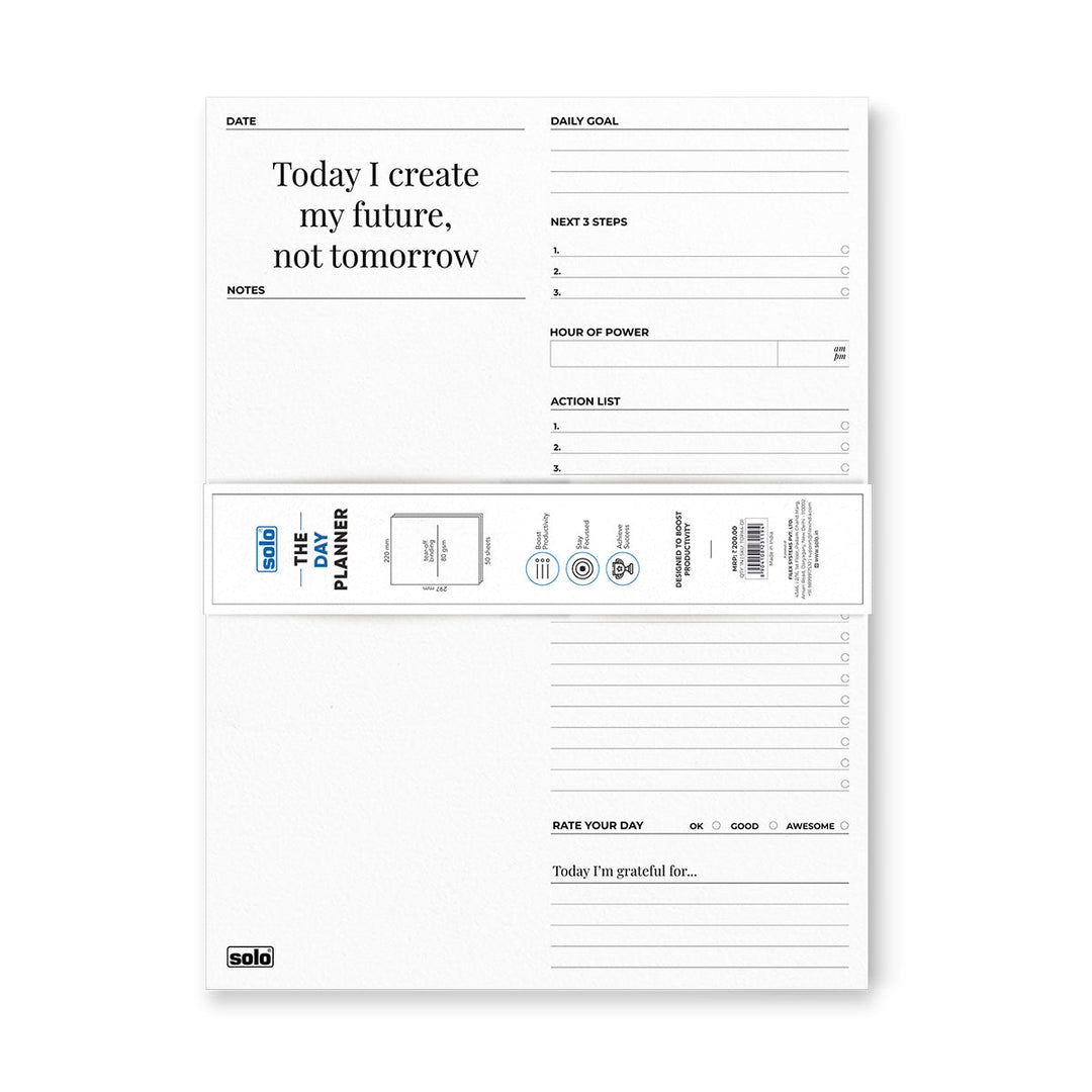 A4 Tear Off Daily Planner | Comprehensive Daily To Do List | For Office, Home & School | 50 Sheets Per Pad, 80 GSM - Filex Systems Pvt Ltd