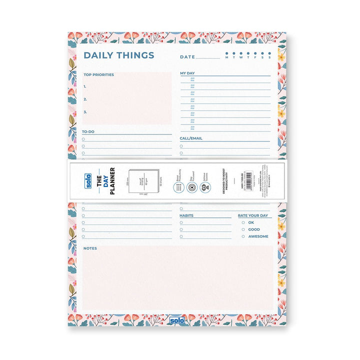 A4 Tear Off Daily Planner | Comprehensive Daily To Do List | For Office, Home & School | 50 Sheets Per Pad, 80 GSM - Filex Systems Pvt Ltd