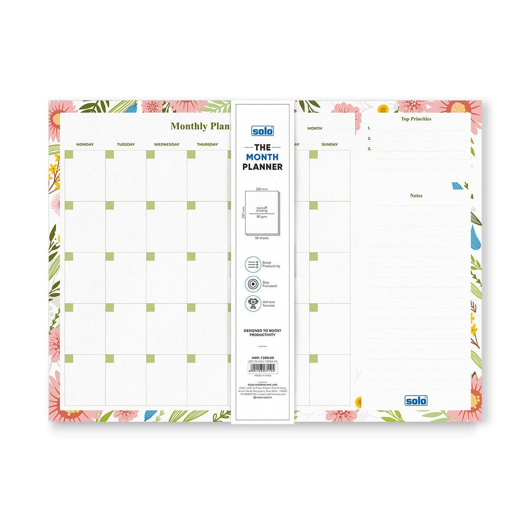 A4 Tear Off Daily Planner | Comprehensive Daily To Do List | For Office, Home & School | 50 Sheets Per Pad, 80 GSM - Filex Systems Pvt Ltd