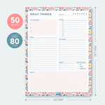 A4 Tear Off Daily Planner | Comprehensive Daily To Do List | For Office, Home & School | 50 Sheets Per Pad, 80 GSM - Filex Systems Pvt Ltd