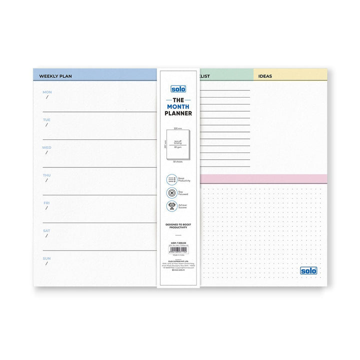 A4 Tear Off Daily Planner | Comprehensive Daily To Do List | For Office, Home & School | 50 Sheets Per Pad, 80 GSM - Filex Systems Pvt Ltd