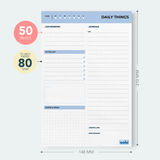 A5 Tear Off Daily Planner | Comprehensive Daily To Do List | For Office, Home & School | 50 Sheets Per Pad, 80 GSM, Pack of 2 - Filex Systems Pvt Ltd