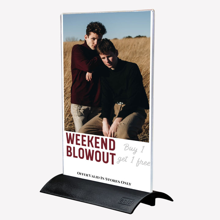 Acrylic Sign Holder – Double Side (Pack of 2) - Filex Systems Pvt Ltd