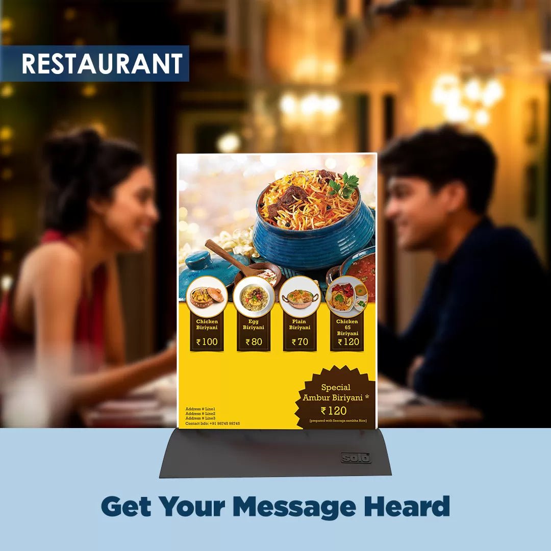 Acrylic Sign Holder – Double Side (Pack of 2) – Filex Systems Pvt Ltd