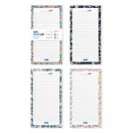 B6 Magnetic Notepads – For Grocery List, Shopping List, To - Do List, Reminders - Strong Magnetic Back - Memo Notepad with Floral Design | 50 Sheets Per Pad, 80 GSM, Pack of 4 - Filex Systems Pvt Ltd