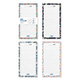 B6 Magnetic Notepads – For Grocery List, Shopping List, To - Do List, Reminders - Strong Magnetic Back - Memo Notepad with Floral Design | 50 Sheets Per Pad, 80 GSM, Pack of 4 - Filex Systems Pvt Ltd