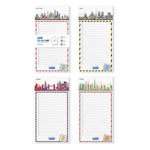 B6 Magnetic Notepads – For Grocery List, Shopping List, To - Do List, Reminders - Strong Magnetic Back - Memo Notepad with Floral Design | 50 Sheets Per Pad, 80 GSM, Pack of 4 - Filex Systems Pvt Ltd